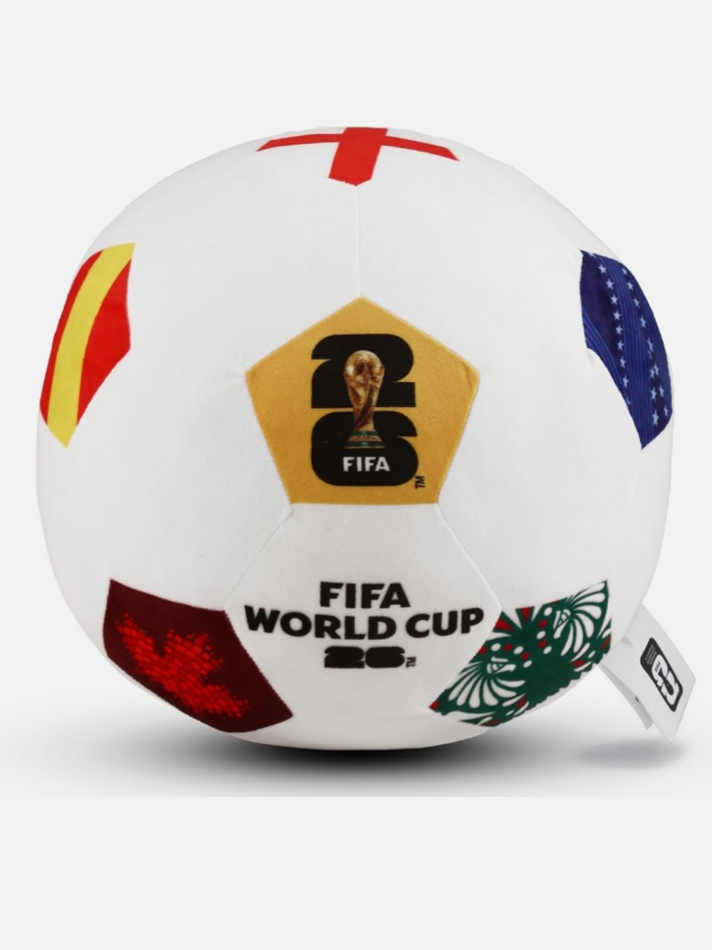 FIFA World Cup Large Plush Soccer Ball Pillow - With Flag Patterns